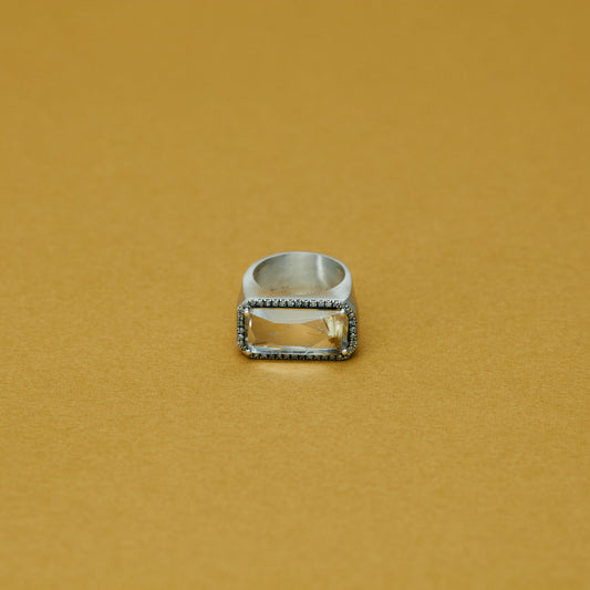 1304 Rutilated Quartz | One of a Kind Minya Pinky Ring