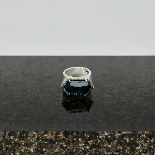 1308 Indigo Tourmaline | One of a Kind Minya Pinky Ring