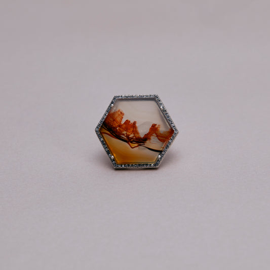 1395 Picture Agate | One of a Kind Canan Ring