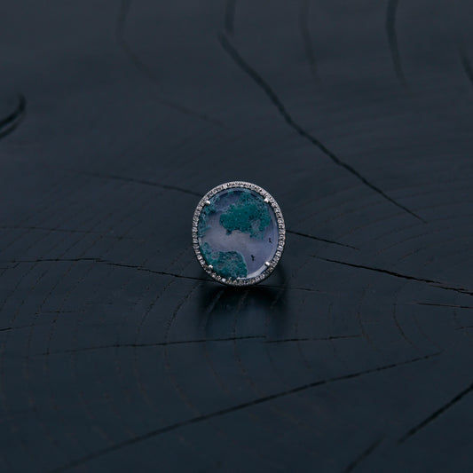 1396 Moss Agate | One of a Kind Canan Ring