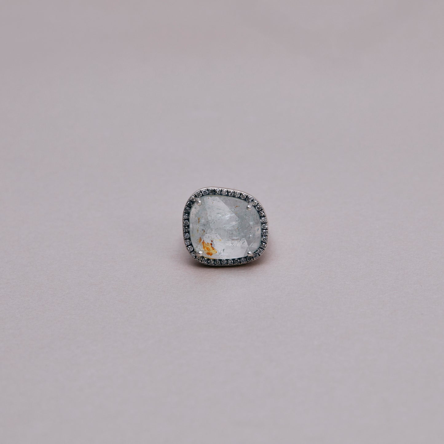 1417 Limonite Aquamarine | One of a Kind Cana Pinky Ring