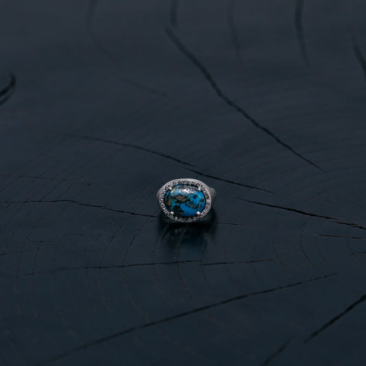 1426 Pyrite Turquoise | One of a Kind Cana Pinky Ring