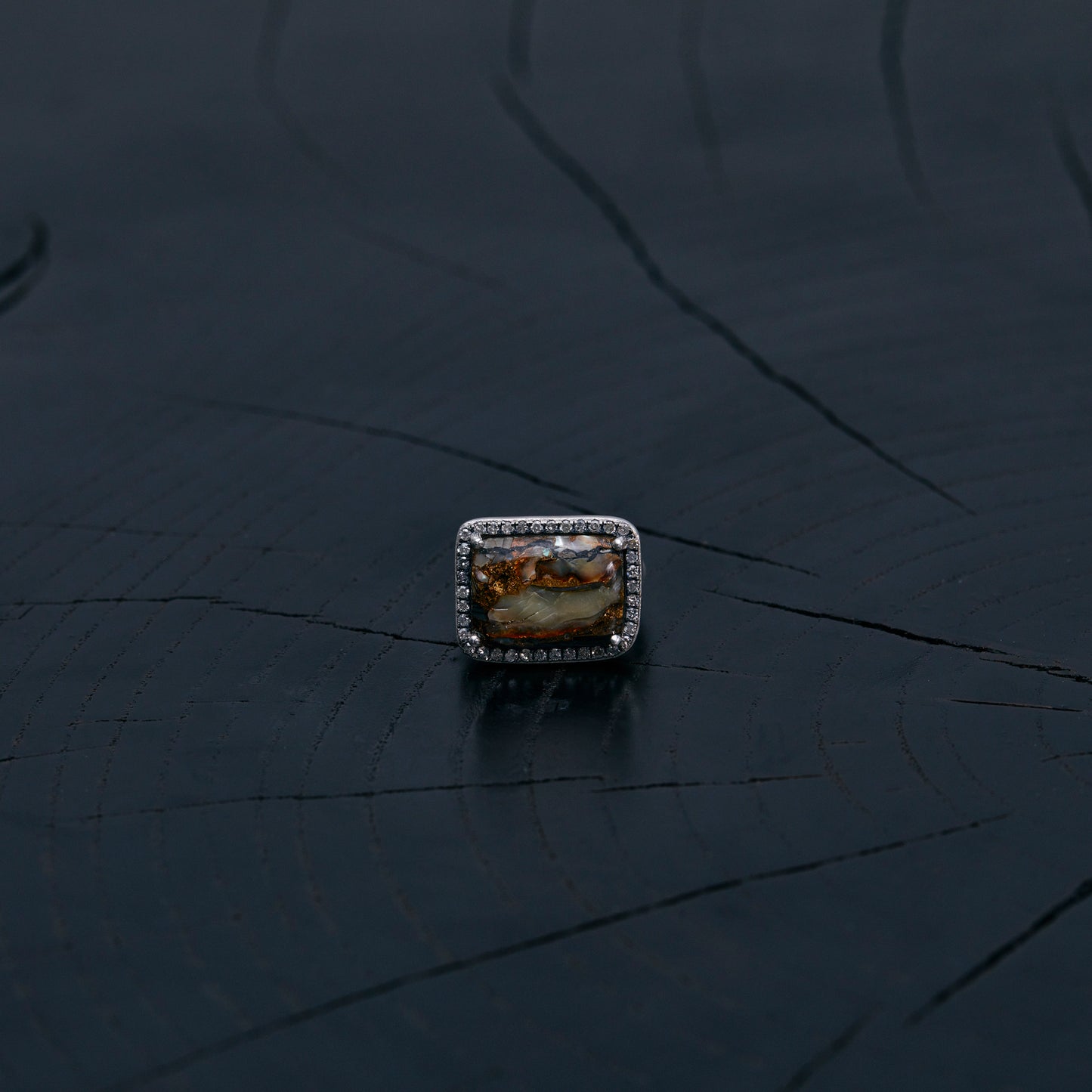 1432 Black Turquoise | One of a Kind Cana Pinky Ring