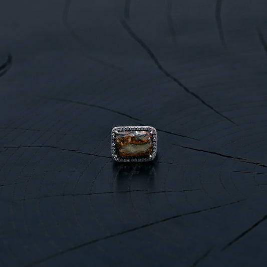 1432 Black Turquoise | One of a Kind Cana Pinky Ring