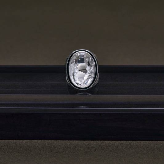 1475 Rock Crystal | One of a Kind Mibu Black Ring