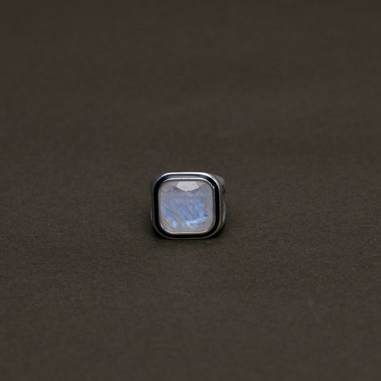 1481 Moonstone | One of a Kind Mibu Black Ring