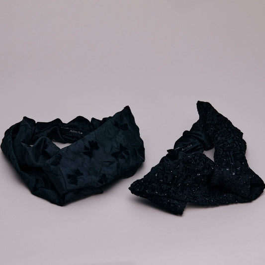 1521 Chocho Velvet Headband | Black