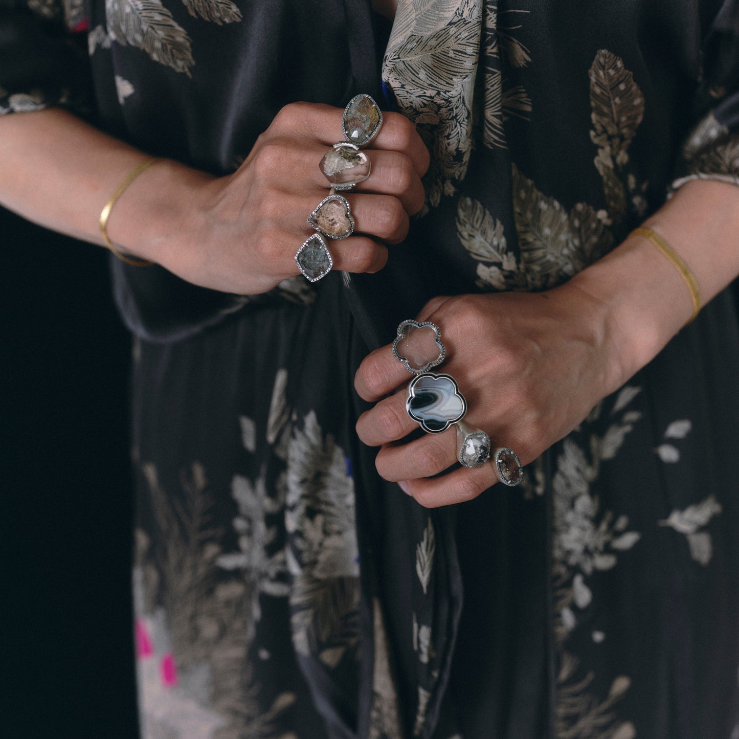 2041 Agate | One of a Kind Mibu Black Ring