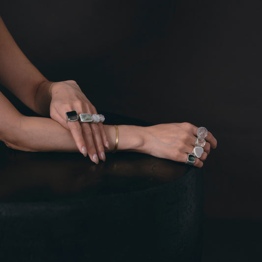 1921 Rainbow Rock Crystal | One of a Kind Canan Ring