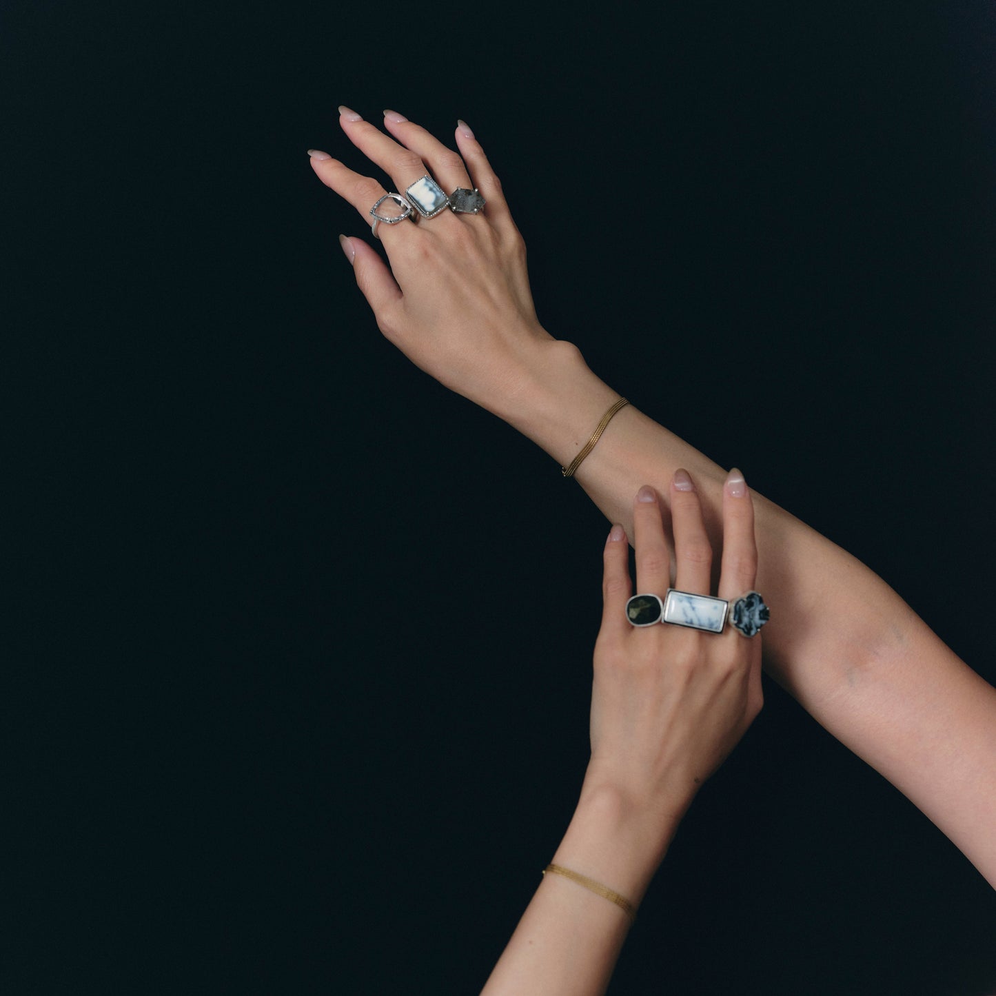 2042 Dendrite Opal | One of a Kind Mibu Black Ring