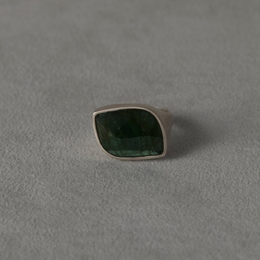 2008 Green Tourmaline | One of a Kind Gimel Ring