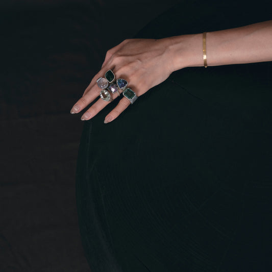 2008 Green Tourmaline | One of a Kind Gimel Ring