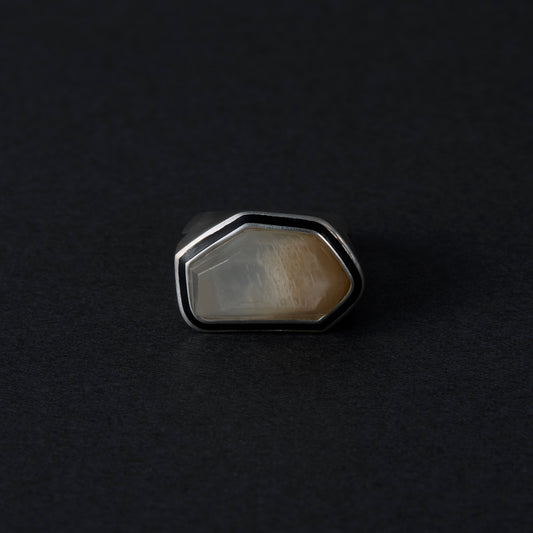 2038 Moon Stone | One of a Kind Mib Black Ring