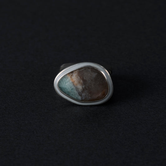 2049 Bi-color Tourmaline | One of a Kind Mibu White Ring