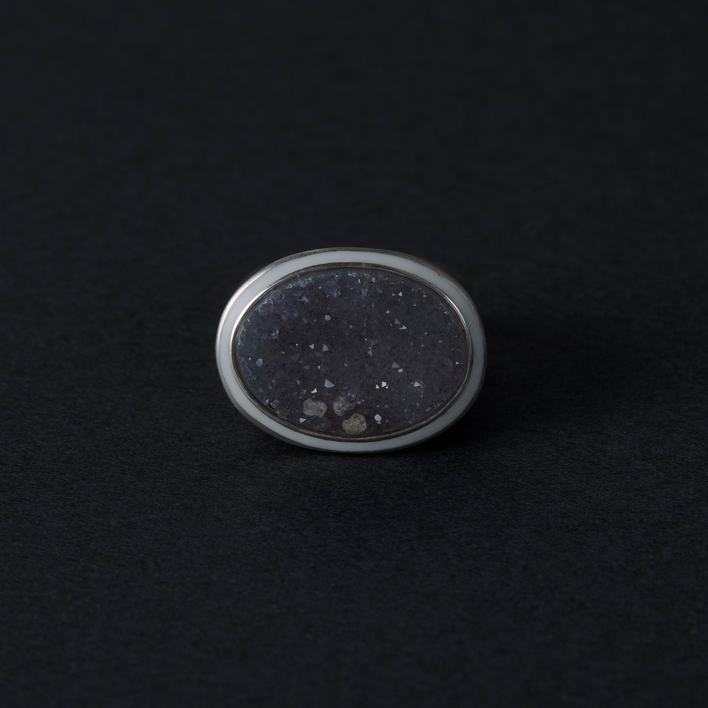2055 Crystallized Agate | One of a Kind Mibu White Ring