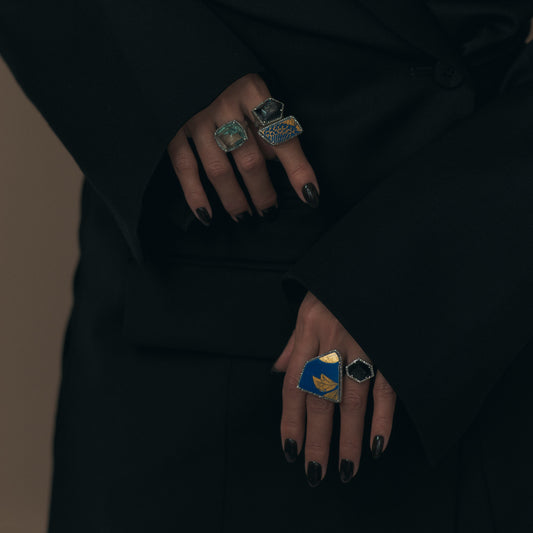 2205 Kutani porcelain 錦山窯 | One of a kind Canan Ring