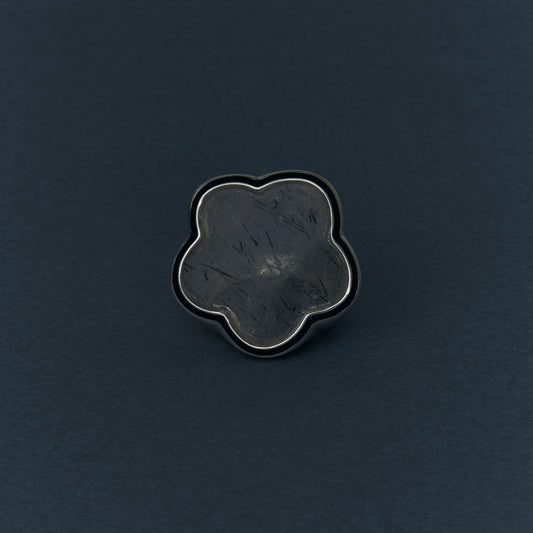 2188 Epidote in Quartz | One of a Kind Mibu Black Ring