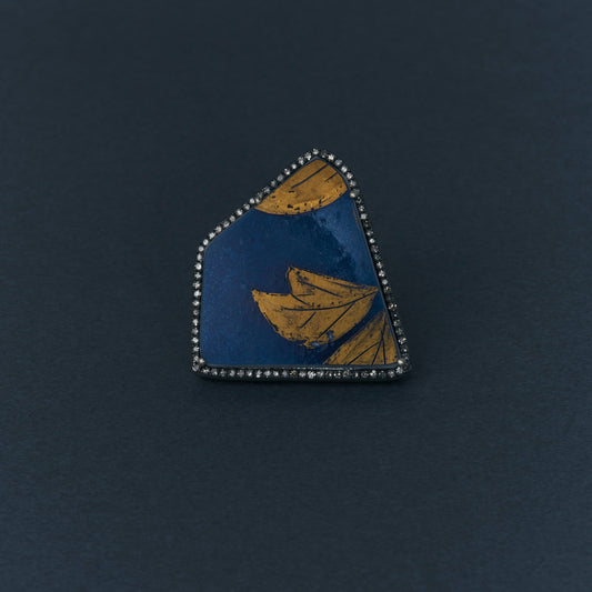 2201 Kutani porcelain 錦山窯 | One of a kind Canan Ring