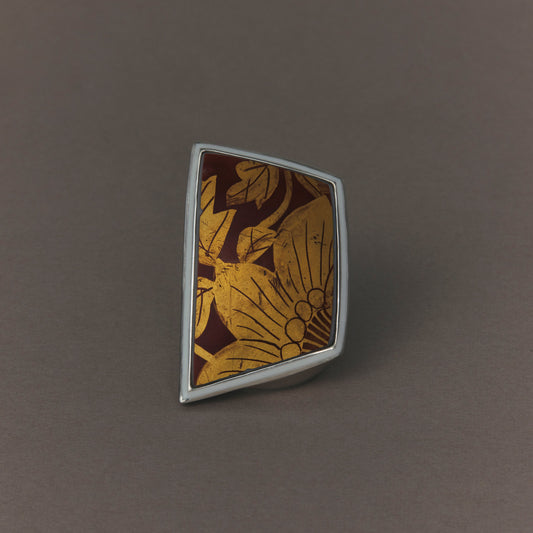 2218 Kutani porcelain 錦山窯 | One of a kind Mibu White Ring