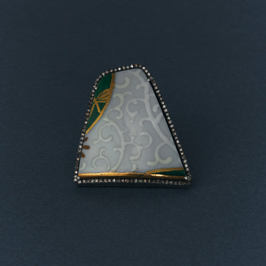2219 Kutani porcelain 錦山窯 | One of a kind Reni Ring