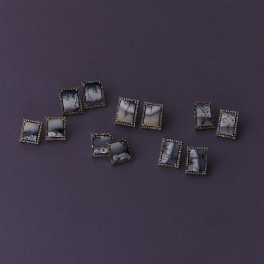 2280 Dendrite Opal | Canan Studs Earrings