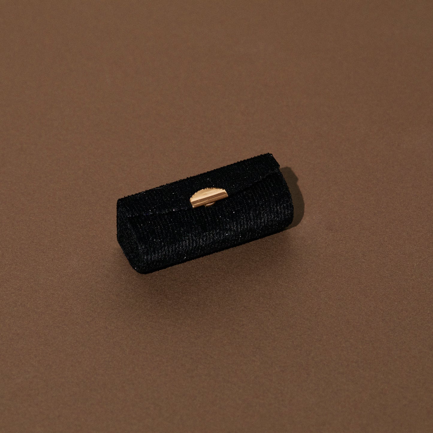 1523 Chocho Velvet Ring Case | Black Glitter