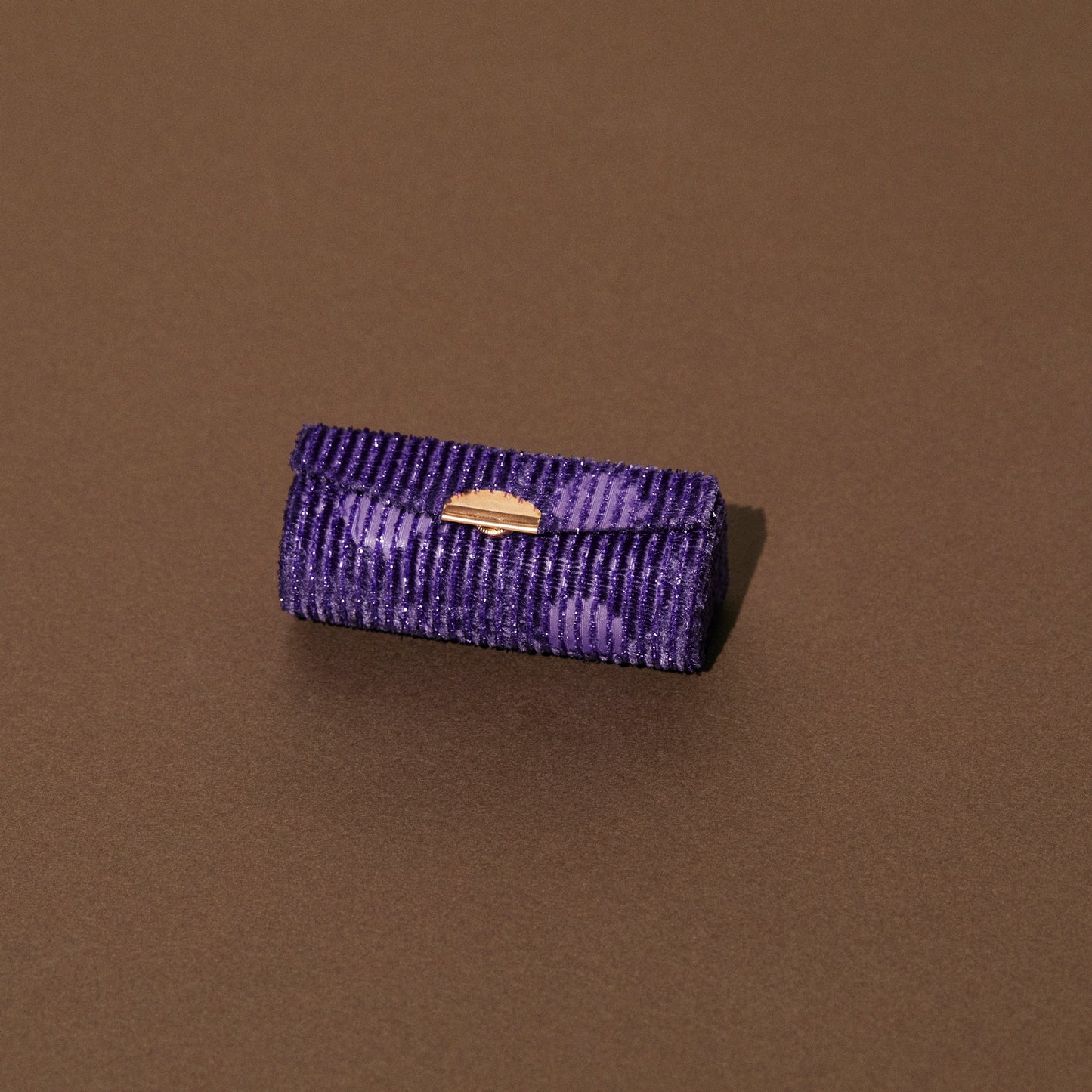 1525 Chocho Velvet Ring Case | Purple Glitter