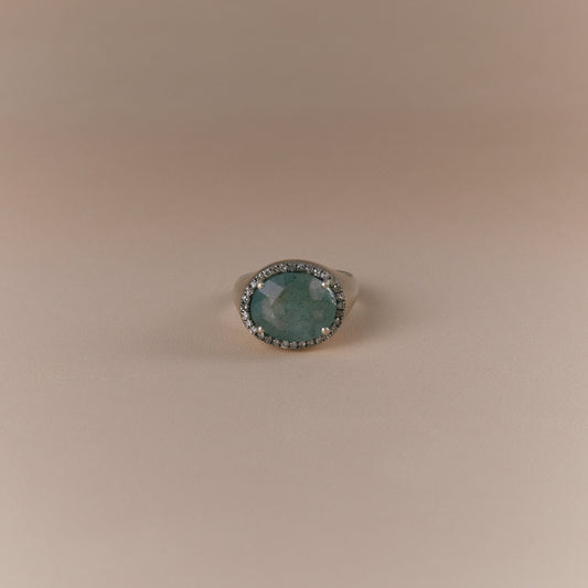 2594 Moss Aquamarine | One of Kind Canan Ring
