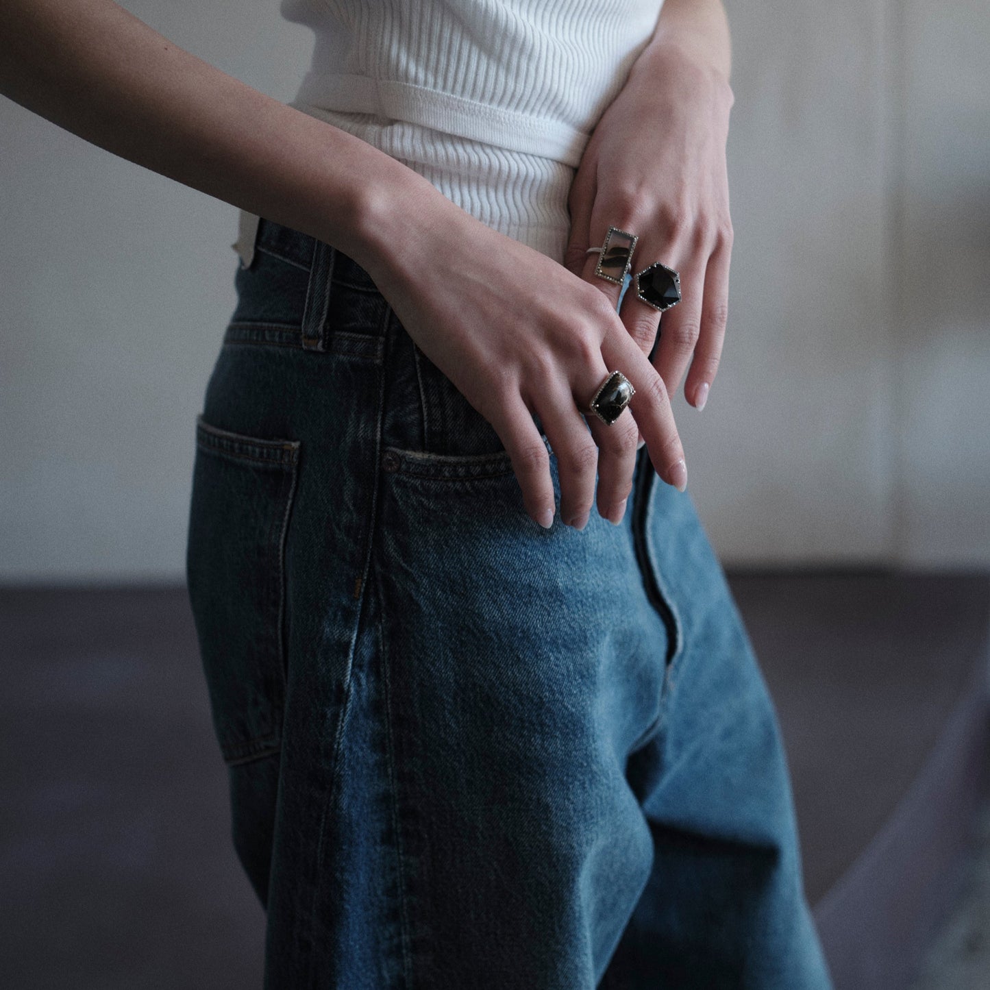 1623 Black Turquoise | One of a Kind Reni Ring