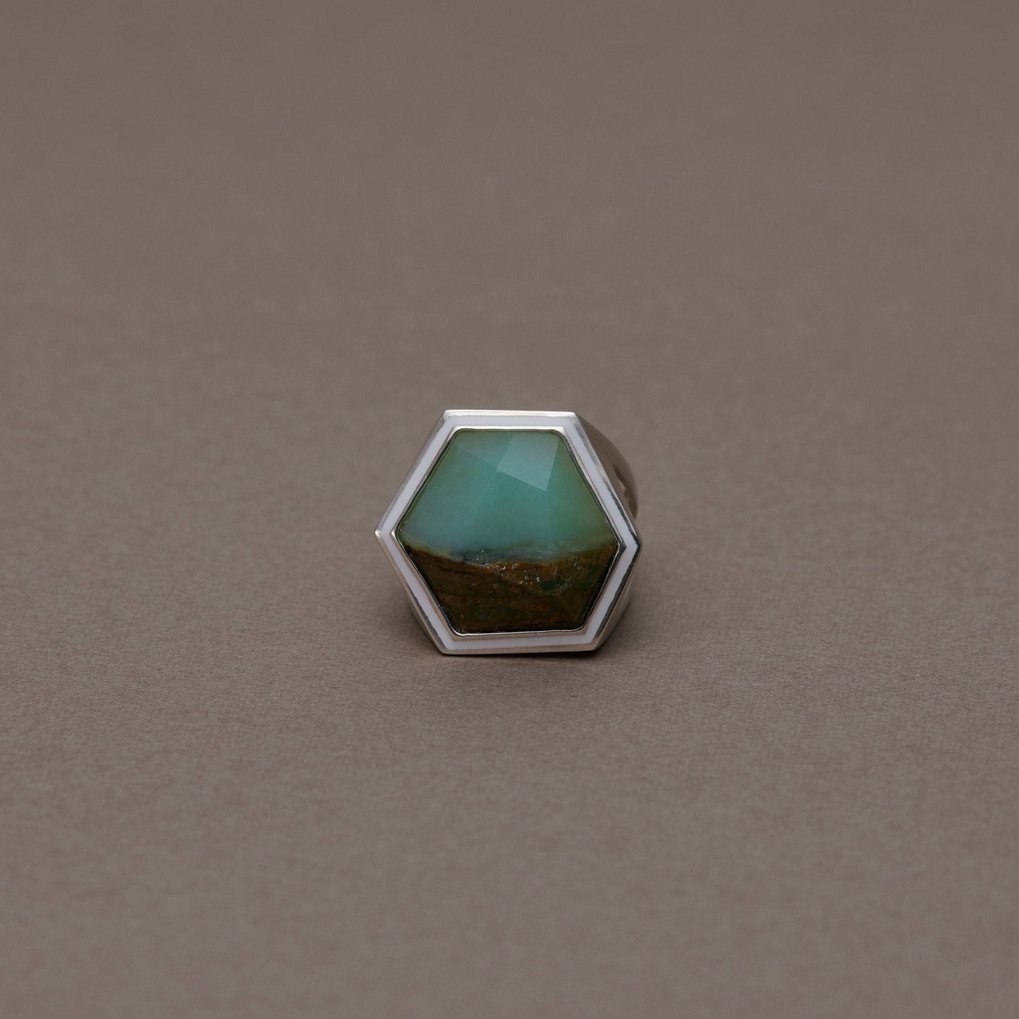 1656 Blue Opal | One of a Kind Mibu White Ring