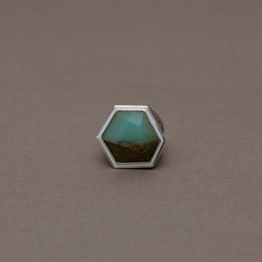 1656 Blue Opal | One of a Kind Mibu White Ring