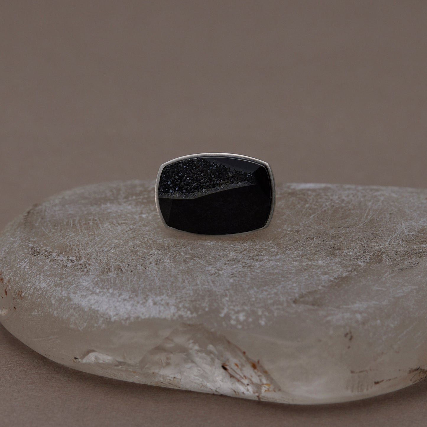 1631 Crystalized Onyx | One of a Kind Gimel Ring
