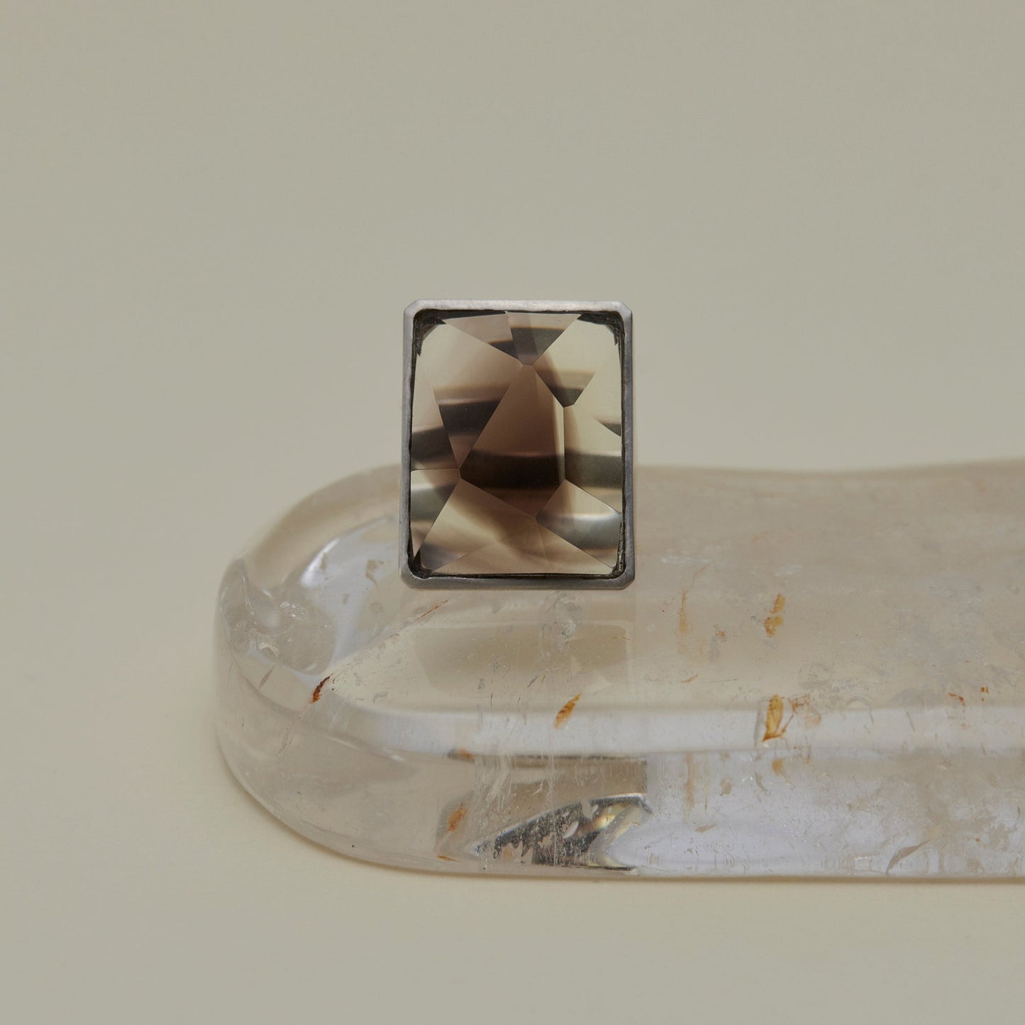 1629 Bi-color Smoky Quartz | One of a Kind Gimel Ring