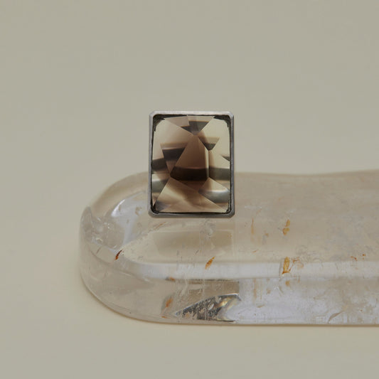 1629 Bi-color Smoky Quartz | One of a Kind Gimel Ring