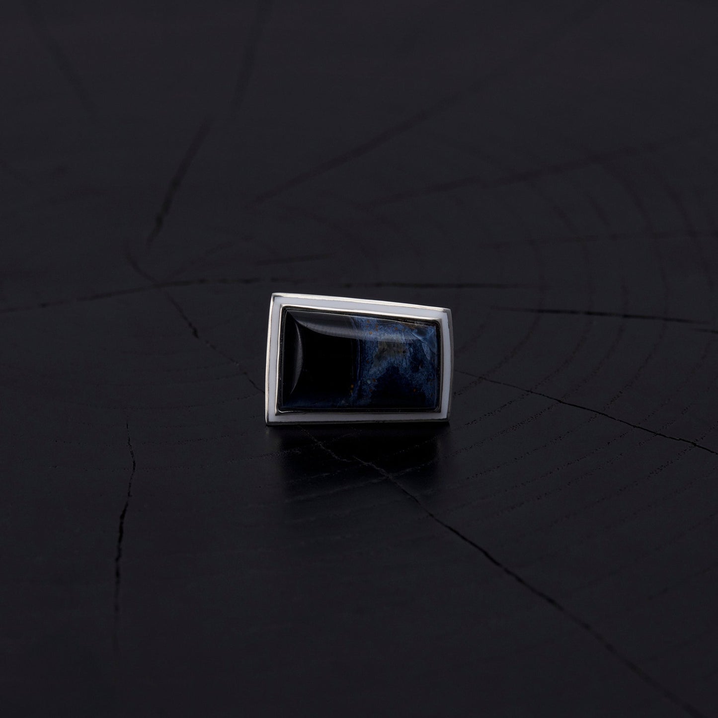 1658 Pietersite | One of a Kind Mib White Ring