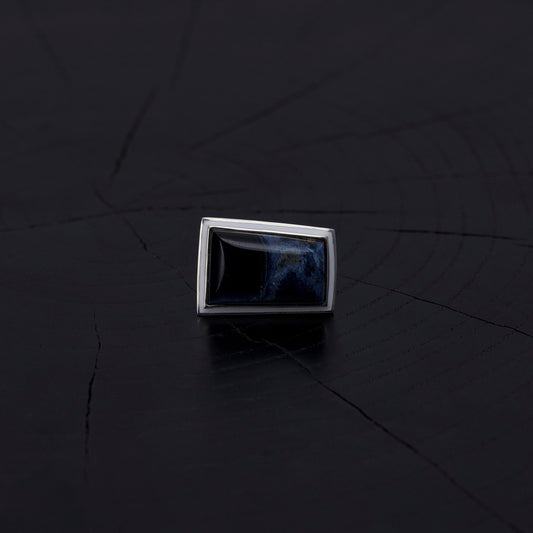 1658 Pietersite | One of a Kind Mib White Ring