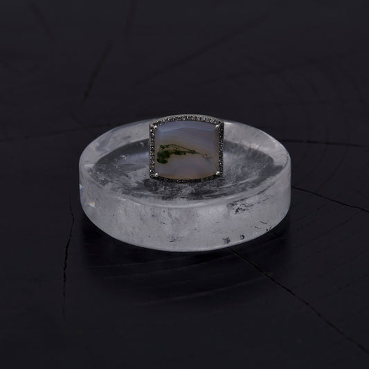 1558 Moss Agate | One of a Kind Canan Ring
