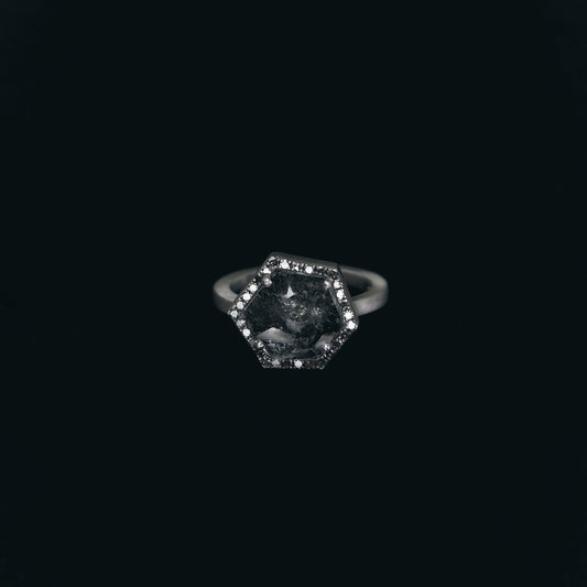 1733 Pyrite in Quartz | One of a Kind Reni Ring