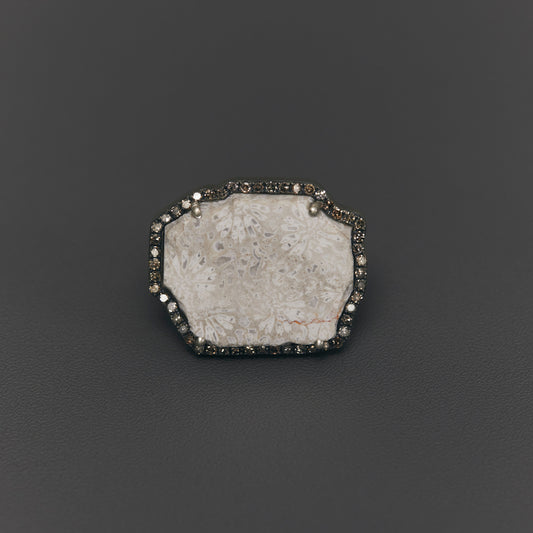 1754 Coral Fossil | One of a Kind Reni Ring