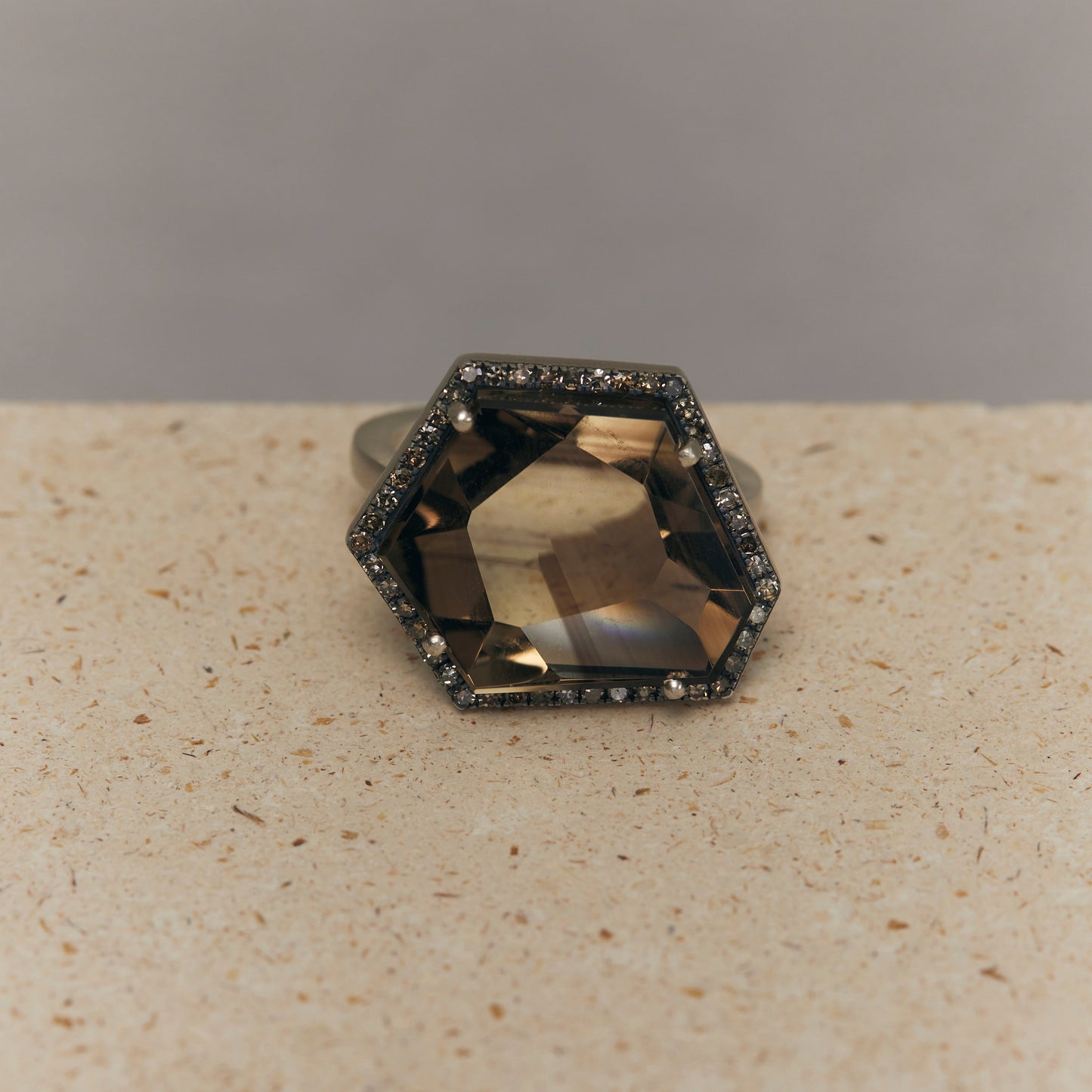 1734 Bi-color Smoky Quartz | One of a Kind Reni Ring