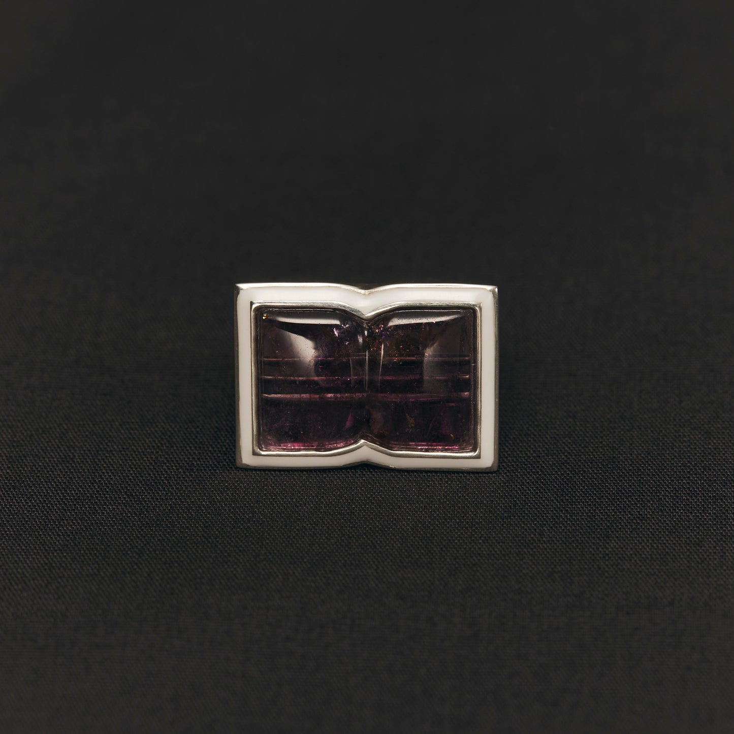 1828 Pink Tourmaline | Mibu White Ring