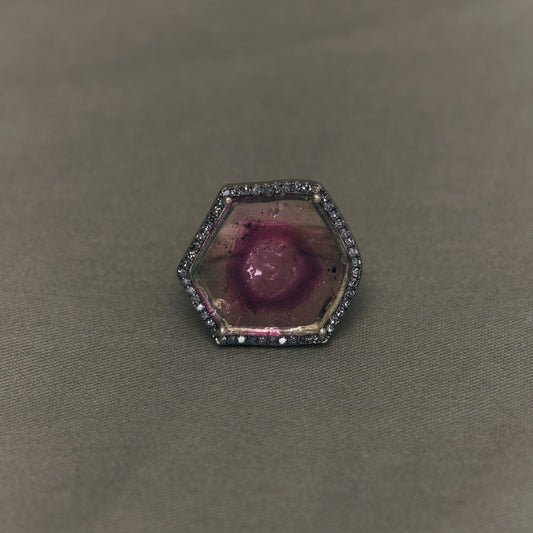 1688 Watermelon Tourmaline | One of a Kind Canan Ring
