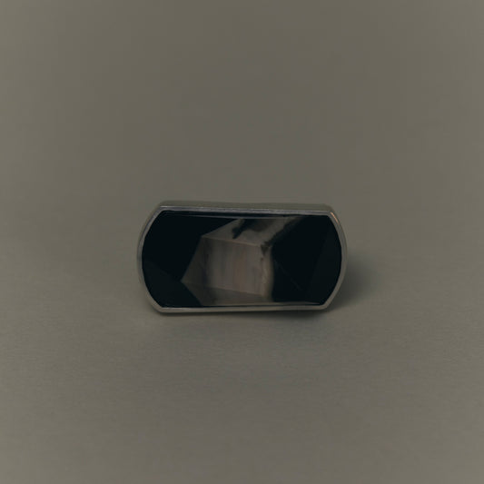 1864 Onyx | One of a Kind Gimel Ring