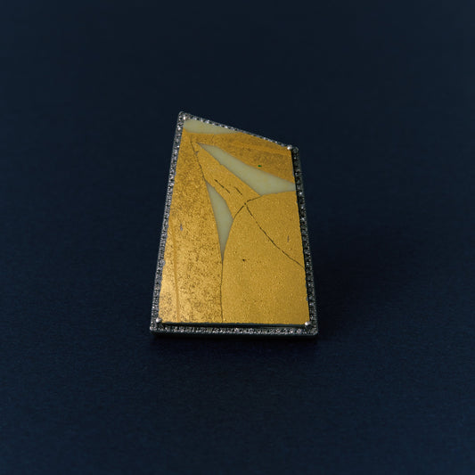 2690 Kutani porcelain 錦山窯 | One of a kind Canan Ring