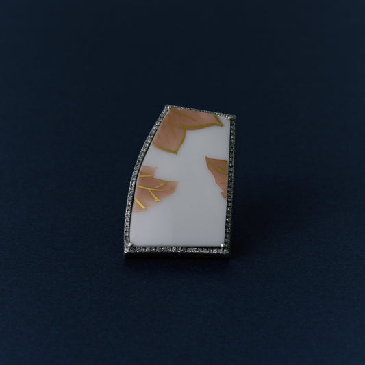 2693 Kutani porcelain 錦山窯 | One of a kind Canan Ring