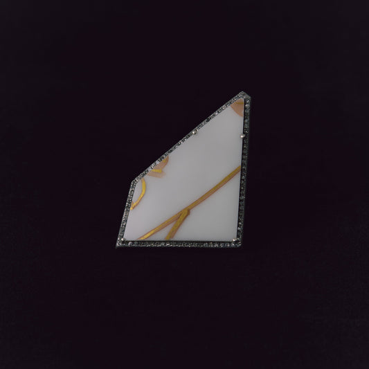 2695 Kutani porcelain 錦山窯 | One of a kind Canan Ring