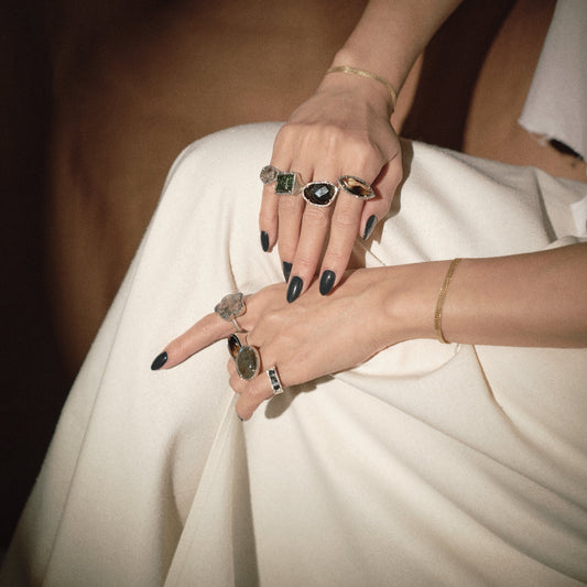2507 Smoky Quartz | One of a Kind Mibu Black Ring