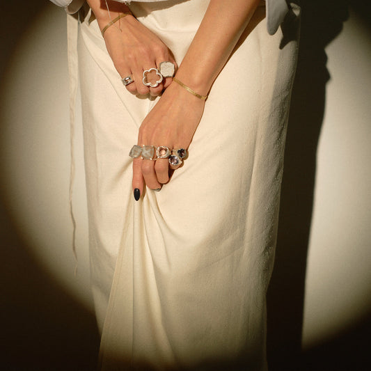 2485 Green Amethyst | Minya Pinky Ring