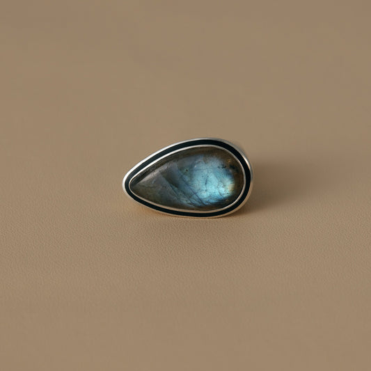 2502 Labradorite | One of a Kind Mibu Black Ring