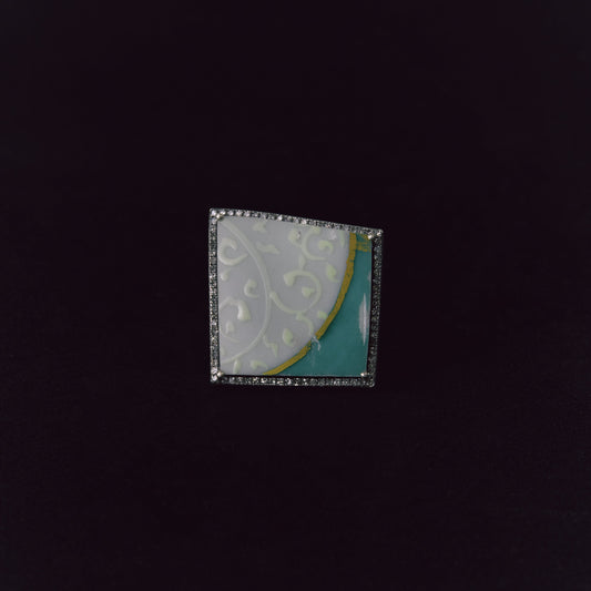 2740 Kutani porcelain 錦山窯 | One of a kind Canan Ring